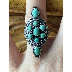 Natural Nevada Turquoise Sterling Silver Ring Size 7